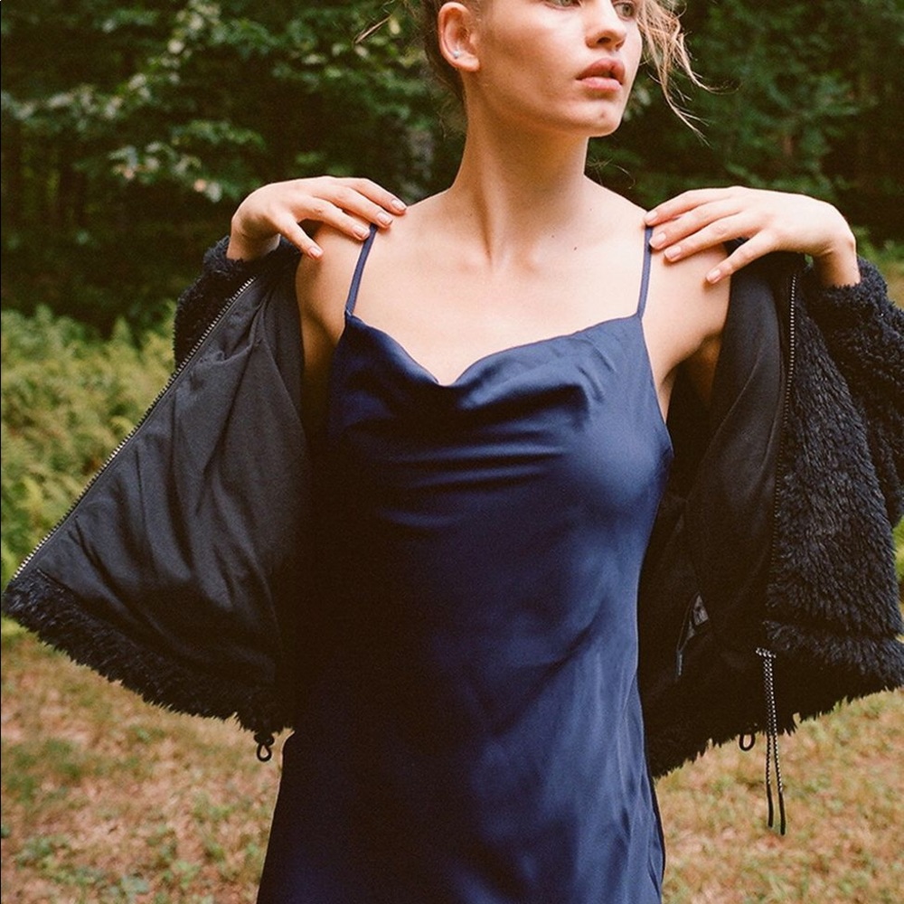 OU Mallory Cowl Neck Slip Dress